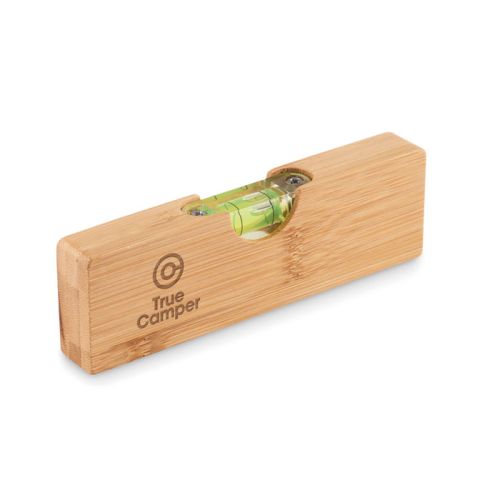 Bamboo spirit level with bottle opener - Image 1